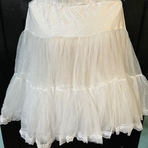 Sam's #535 Chiffon Petticoat XXL White